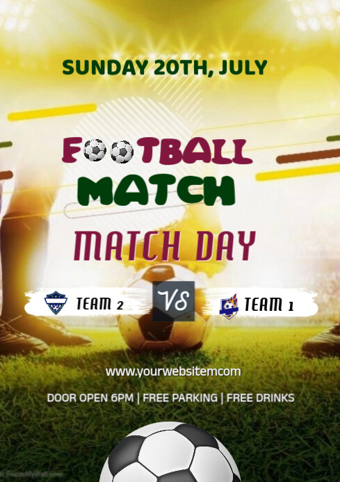 White Maximalist Match Day  A4 template