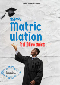 White Maximalist Matriculation Day A4 template