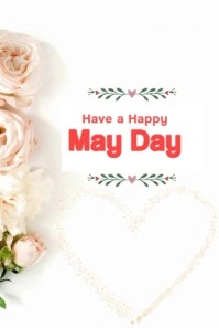 White Maximalist May Day 2025 Pinterest Graphic template