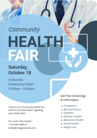 White Maximalist Medical Campaign Poster Design A4 template