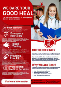 White Maximalist Medical Flyer A4 template