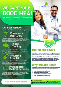 White Maximalist Medical Flyer A5 template