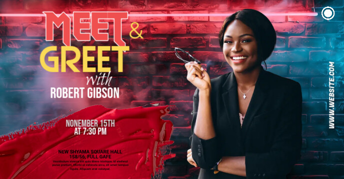 White Maximalist Meet & Greet Facebook Group Cover Photo template