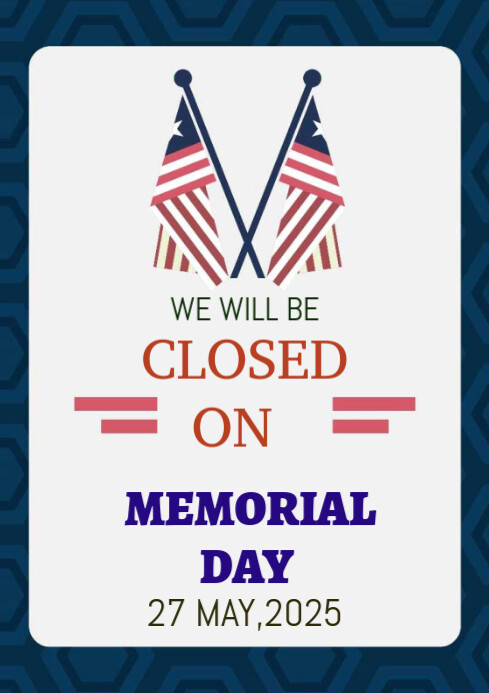 Copy of White Maximalist Memorial Day A4 | PosterMyWall