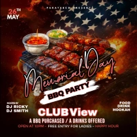 White Maximalist Memorial Day Bbq Weekend Party Instagram Post template
