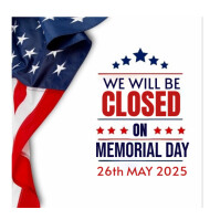 White Maximalist Memorial Day Business Closure  Instagram Post Instagram-opslag template