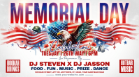 White Maximalist Memorial Day Celebration Digital Display template