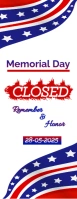 White Maximalist Memorial Day  Door Hanger Дверная листовка template