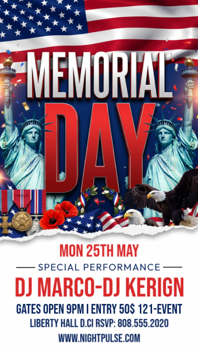 Memorial Day Event Template | PosterMyWall