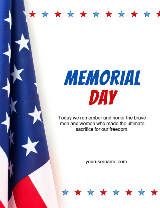 Copy of White Maximalist Memorial Day Flyer Flyer (us Letter ...
