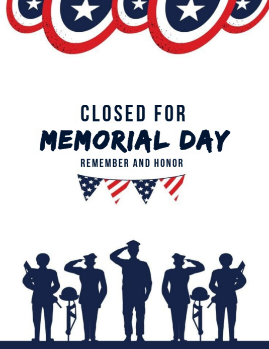 White Maximalist Memorial Day Flyer Flyer (us Letter) template