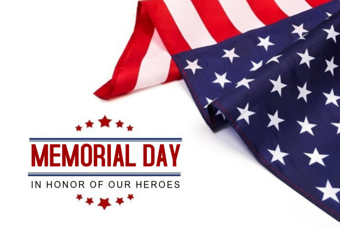 White Maximalist Memorial Day Flyer Poster Template | PosterMyWall