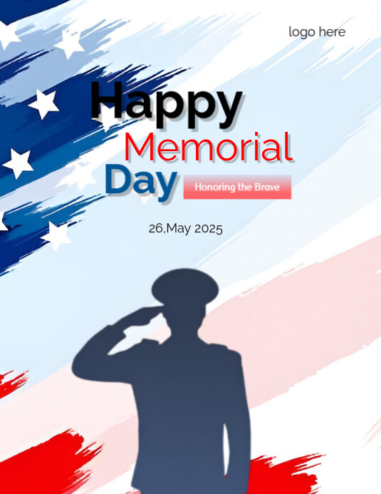 Copy of White Maximalist Memorial Day Flyer Template Design Flyer (us ...