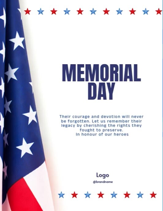 Copy of White Maximalist Memorial Day Honoring Their Courage And ...