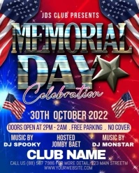 White Maximalist Memorial Day Instagram Portrait template