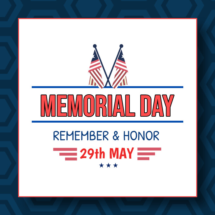 Copy of White Maximalist Memorial Day Instagram Post | PosterMyWall