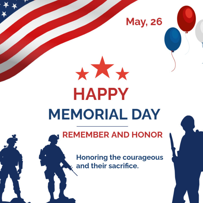 Copy of White Maximalist Memorial Day Instagram Post | PosterMyWall