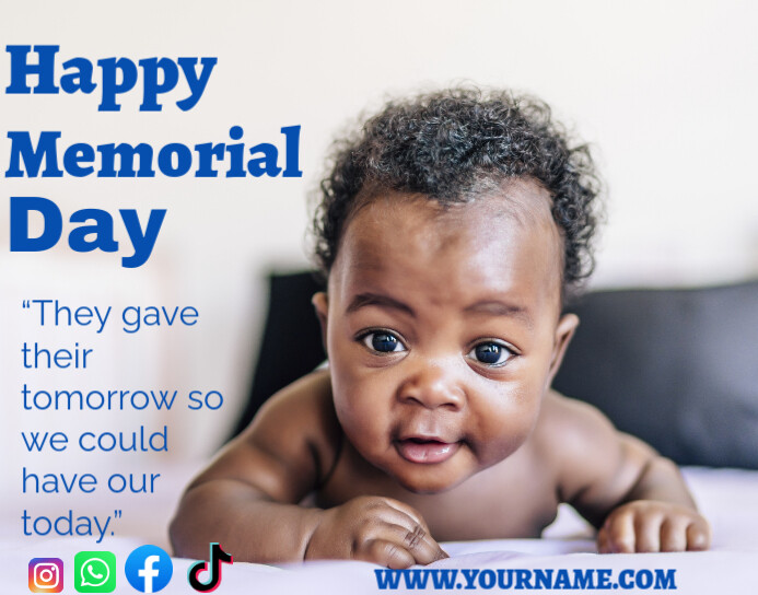 White Maximalist Memorial Day Quote  Poster/wallboard Cartaz/placa template