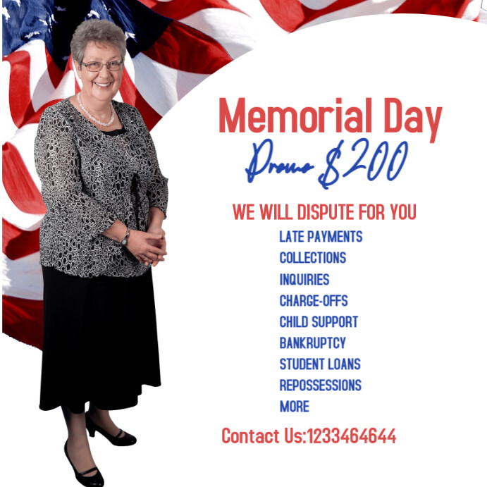 Copy of White Maximalist Memorial Day tax Instagram Post | PosterMyWall