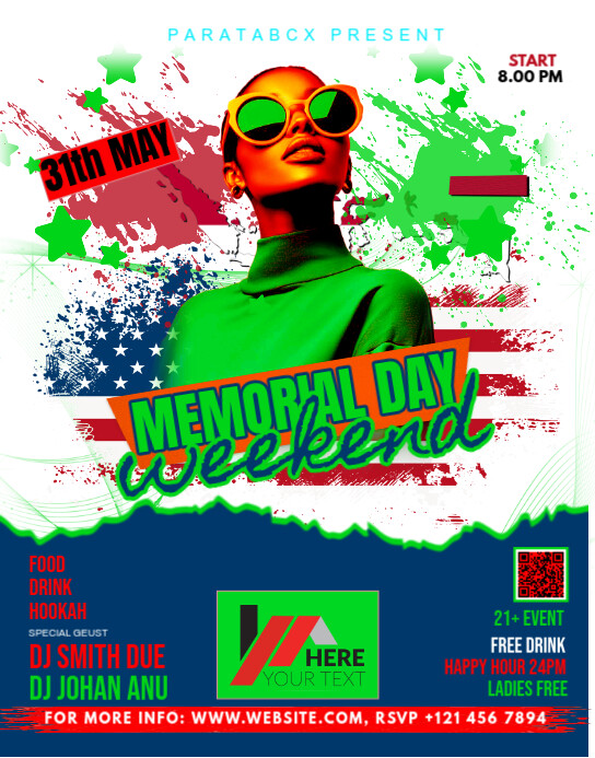 White Maximalist Memorial Day Weekend  Poster/wallboard Cartaz/placa template