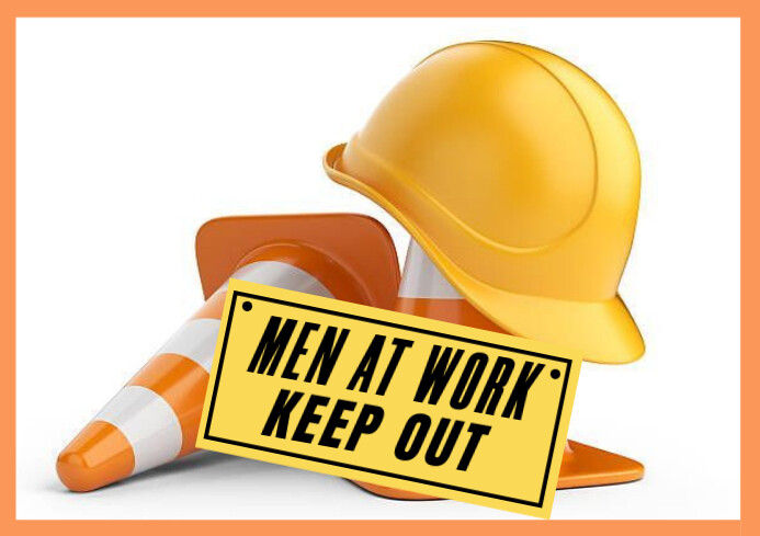 White Maximalist Men At Work A4 template