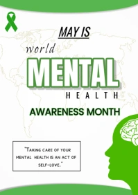 White Maximalist Mental Health Awareness Month  A1 template