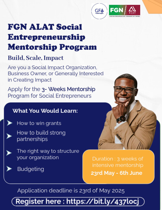 White Maximalist Mentorship Program Flyer (us Letter) template