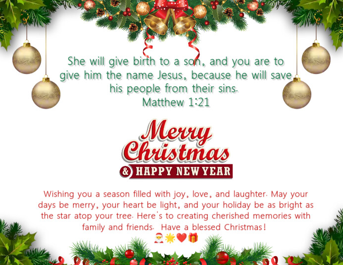 Copy of White Maximalist Merry Christmas & Happy Holidays Flyer (us ...