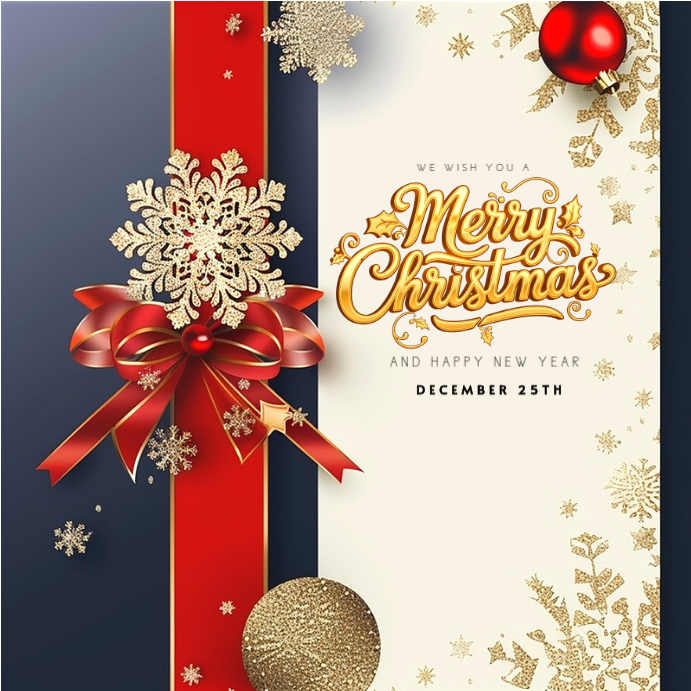 Copy of White Maximalist Merry Christmas & Happy New Year Editable ...