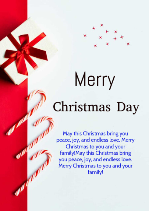 Plantilla de White Maximalist Merry Christmas A4 | PosterMyWall