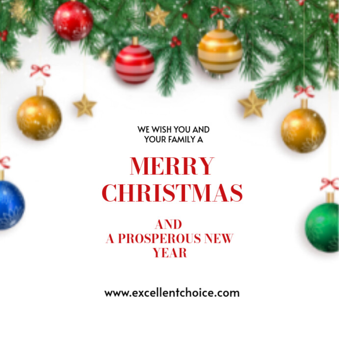 Copy of White Maximalist Merry Christmas And A Prosperous New Year ...