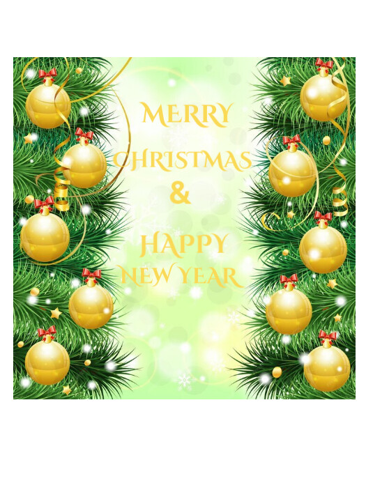 White Maximalist Merry Christmas And Happy New Year Card  Flyer (us Letter) template