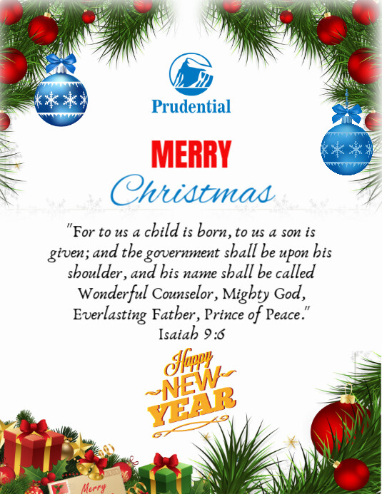 White Maximalist Merry Christmas And Happy New Year Flyer (us Letter ...