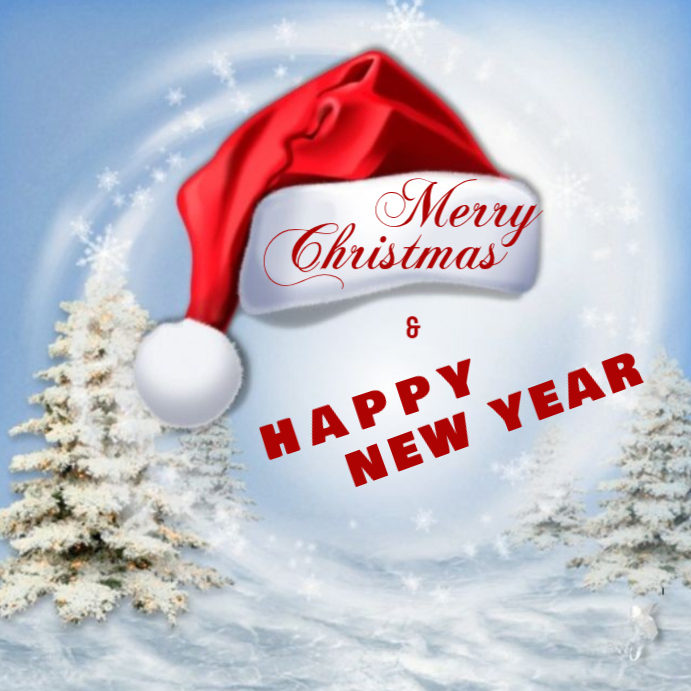 White Maximalist Merry Christmas And Happy New Year Instagram Post ...