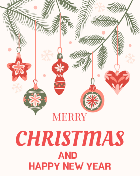 Copy of White Maximalist Merry Christmas And Happy New Year Instagram ...