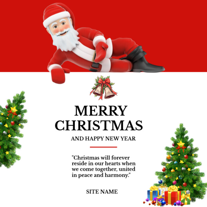 Copy of White Maximalist Merry Christmas And Happy New Year Instagram ...