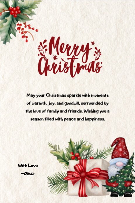 Copy of White Maximalist Merry Christmas And New Year Poster | PosterMyWall