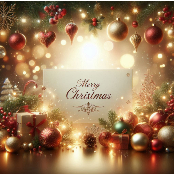 White Maximalist Merry Christmas Background Instagram Post Template ...