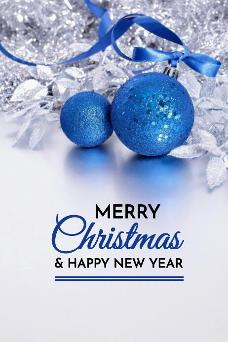White Maximalist Merry Christmas Banner 4' × Template | PosterMyWall