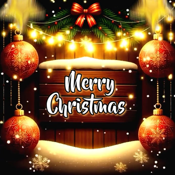 White Maximalist Merry Christmas Card Instagram Post Template ...