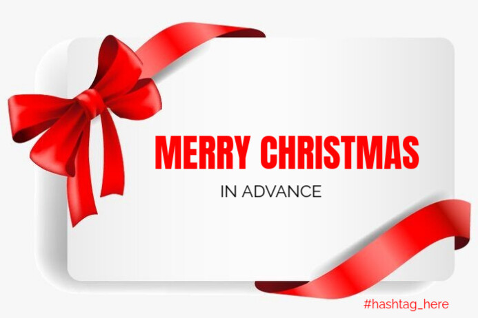 White Maximalist Merry Christmas Card Poster Template | PosterMyWall