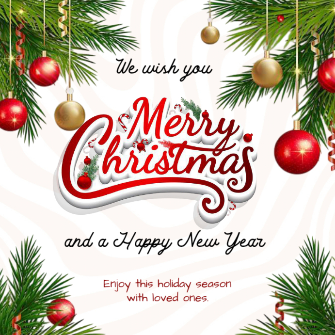 White Maximalist Merry Christmas Design Instagram Post Template ...