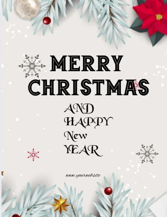 Copy of White Maximalist Merry Christmas Flyer (us Letter) | PosterMyWall