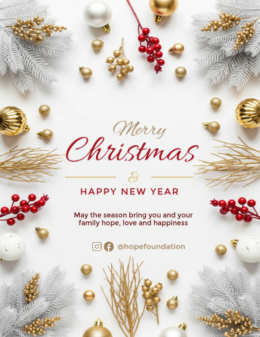 Copy of White Maximalist Merry Christmas Flyer (us Letter) | PosterMyWall