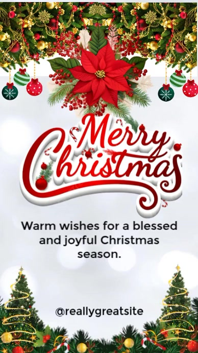 Modèle White Maximalist Merry Christmas Greeting Instagram Story ...