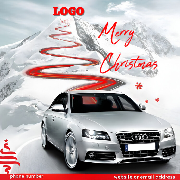 Modèle White Maximalist Merry Christmas Happy New Year Instagram Post ...