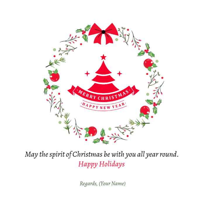 White Maximalist Merry Christmas Instagram Post Template | PosterMyWall