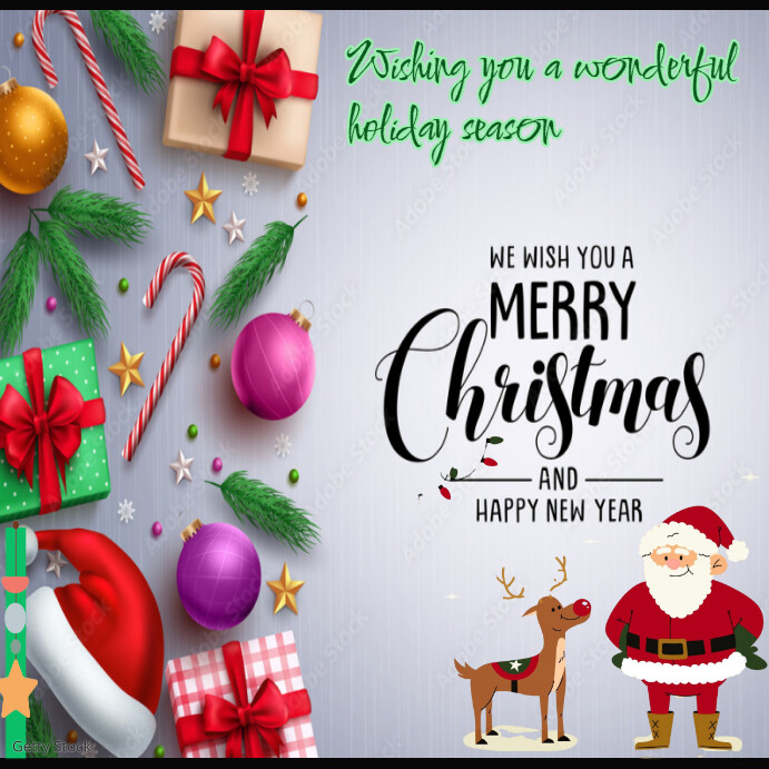 Copy of White Maximalist Merry Christmas Instagram Post | PosterMyWall