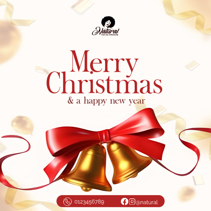 White Maximalist Merry Christmas Instagram Post Template | PosterMyWall