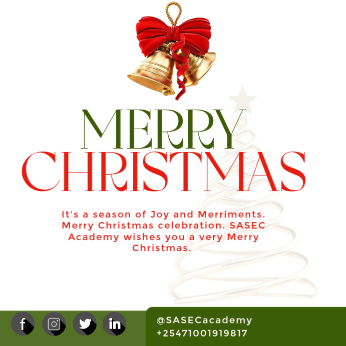 White Maximalist Merry Christmas Instagram Post Template | PosterMyWall